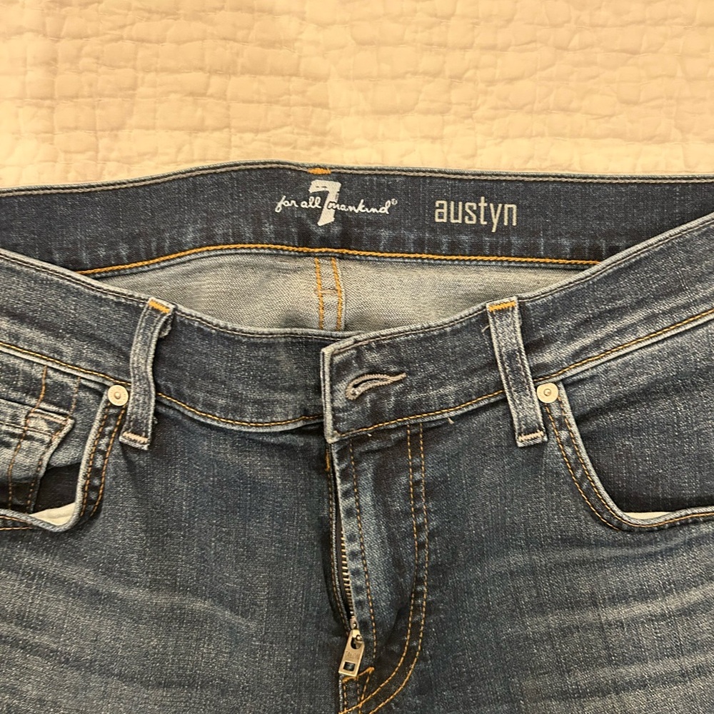 7 For All Mankind High Rise Blue Jeans